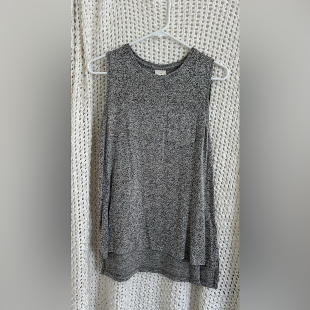 a new day Gray Sleeveless Knit Tank Top